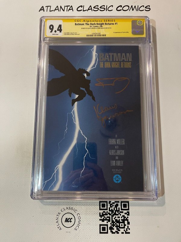 Batman Dark Knight Returns # 1 CGC Graded 9.4 DC Comic Signed 2X Miller 1stP JH7