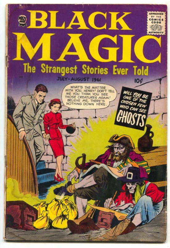 Black Magic Vol 8 #3 1961-EC STORY SWIPE-PIRATES-GHOST- G