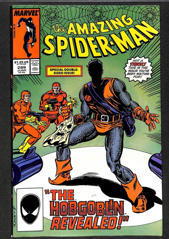 Amazing Spider-Man #289  The Hobgoblin Revealed! Marvel Comics Spiderman