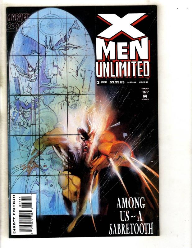 Lot Of 10 X-Men Unlimited Marvel Comic Books # 1 2 3 4 5 6 7 8 9 10 Gambit CR58