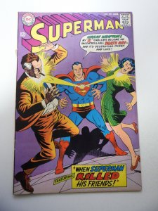 Superman #203 (1968) VG+ Condition cover detached at one staple