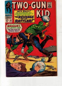 Two-Gun Kid #88 (1967) FN/VF $32.50 Revenge Of The Rattler! Origin Kid Colt!