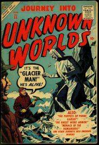 Journey into Unknown Worlds #55 1957- Atlas comics- Crandall art VG