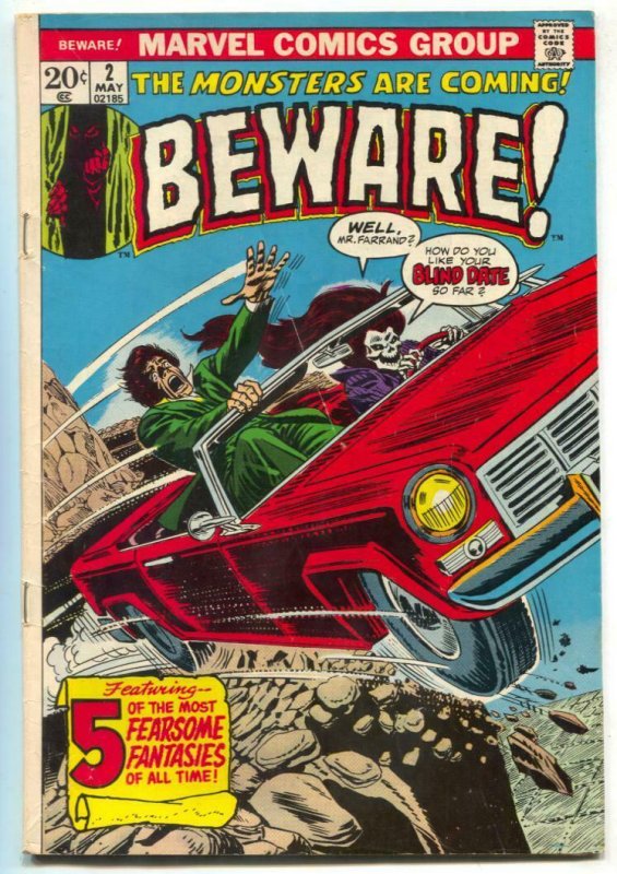 Beware #2 1973- Marvel Horror comics VG