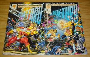 Break-Thru #1-2 VF/NM complete series + poster george perez  malibu ultraverse 