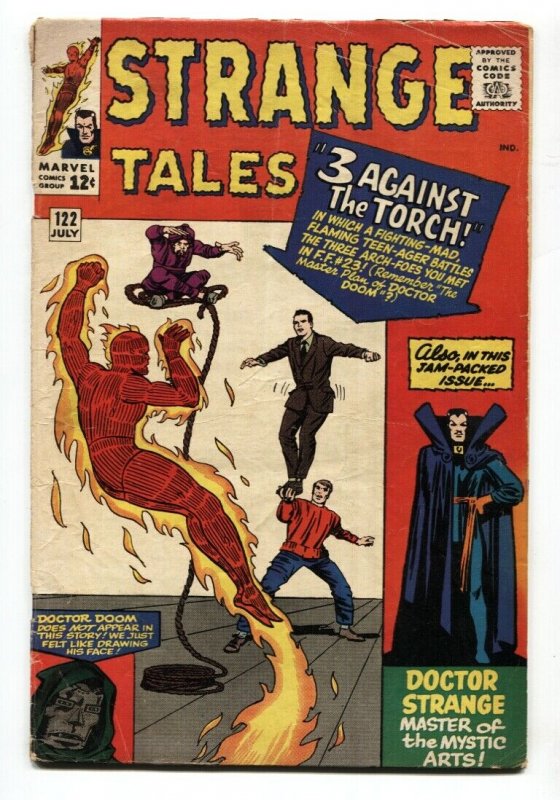 STRANGE TALES #122 JACK KIRBY-HUMAN TORCH-SILVER AGE-MARVEL 1964