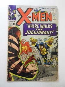 The X-Men #13 (1965) GD Condition 2 in tear fc, moisture stains