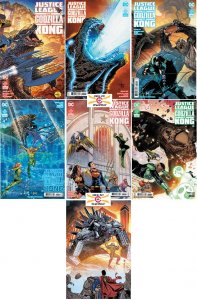 (2023) JUSTICE LEAGUE VS GODZILLA VS KONG #1 2 3 4 5 6 7 VARIANT COVER A SET 1-7