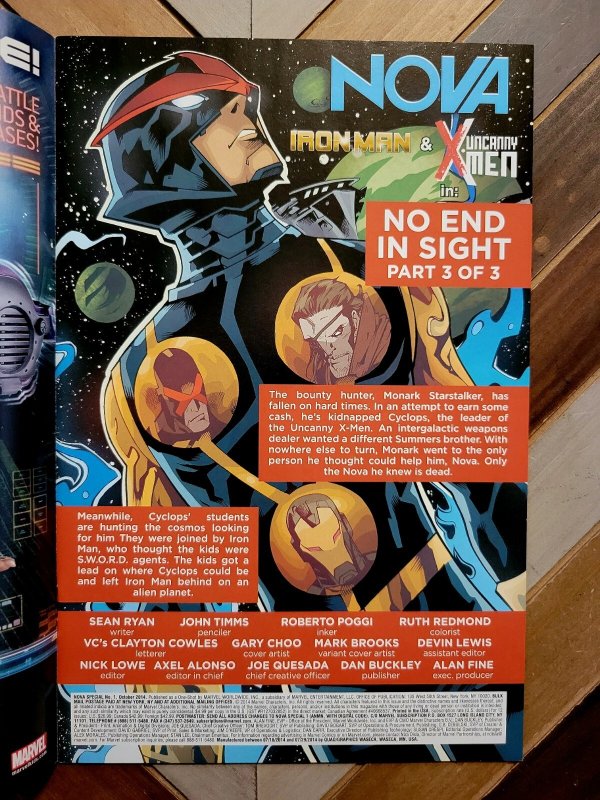 NOVA: Special #1 (Marvel 2014) One-Shot No End In Sight feat. Iron Man & X-Men