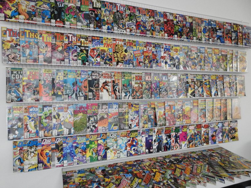 Huge Lot of 200 Comics W/ Thor, Warlock, Wolverine Avg. FN+
