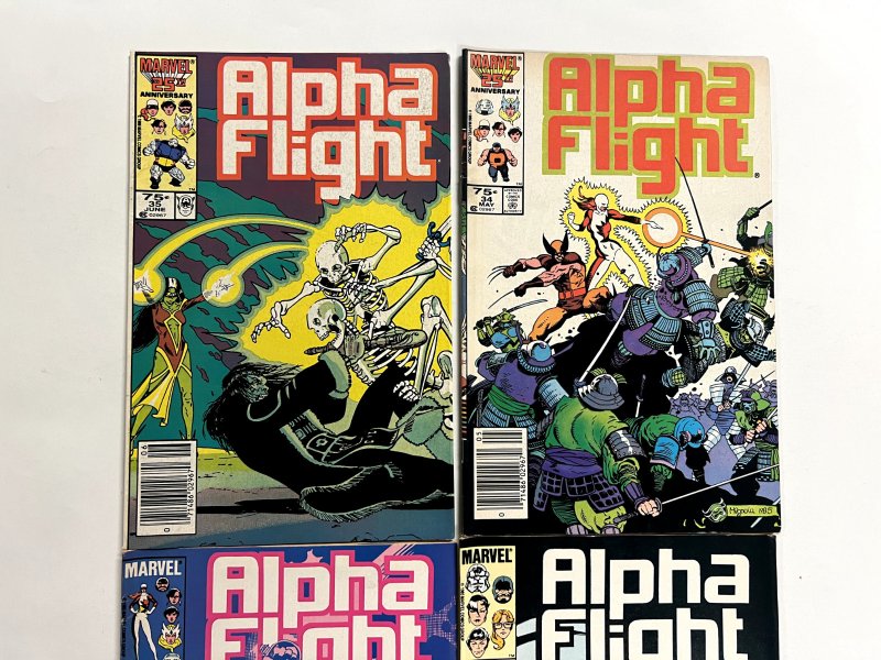 4 Alpha Flight Marvel Comics #31 32 34 35 Hulk Avengers Iron-Man Thor 87 JS3