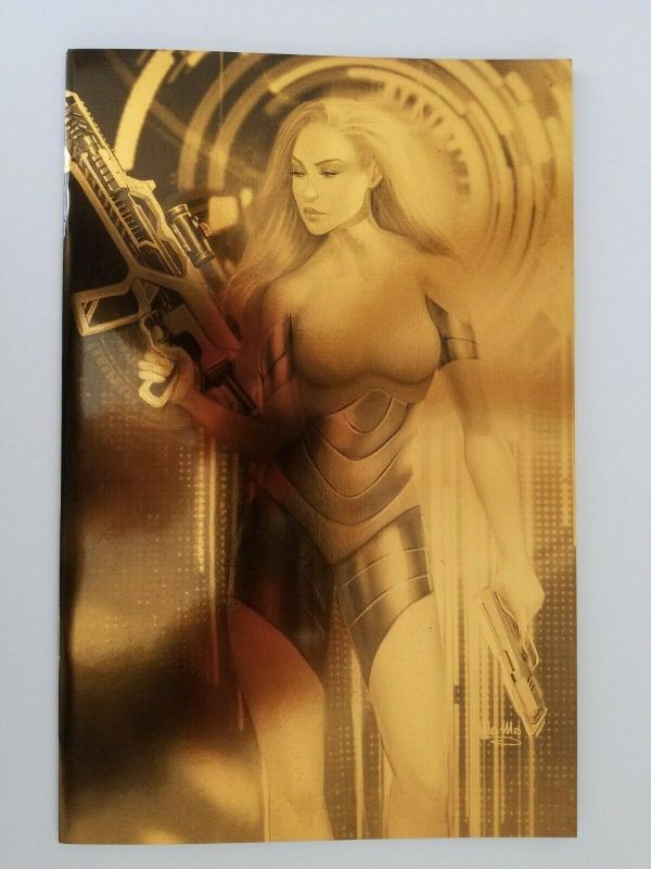 Cyber Spectre #2 Kickstarter Exclusive Ula Mos Gold Foil Cover Scout Comics NM 