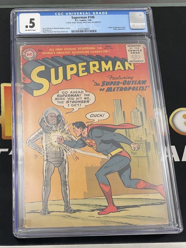 Superman #106 (1956) CGC .5