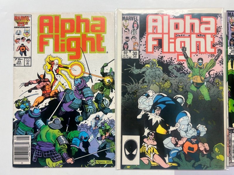4 Alpha Flight Marvel Comic Books # 26 28 30 34 Avengers Spiderman 51 SM10