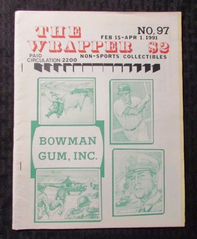 1991 THE WRAPPER Non-Sports Collectibles Fanzine #97 FN 6.0 Bowman Gum Cards