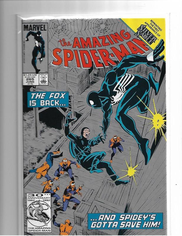 AMAZING SPIDER-MAN #265 - 2ND PRINT - VF - HTF - 1ST SILVER SABLE - COPPER AGE 