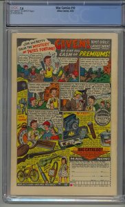 WAR COMICS #10 CGC 7.0 ATLAS COMICS PRE HERO WAR GOLDEN AGE HIGHEST GRADED 