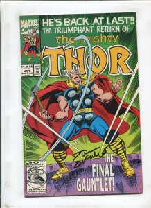 THE MIGHTY THOR #457 (9.2) SIGNED BY TOM DEFALCO!