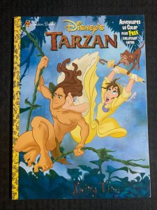 1999 TARZAN Swing Time Embossed Coloring Book VF 8.0 Golden / Disney NO CARDS