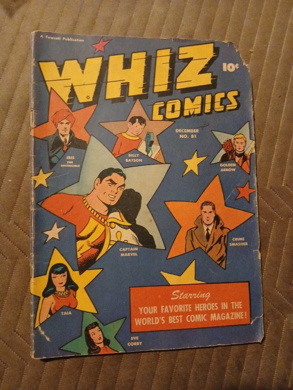 Whiz Comics 81 Fawcett Comics 1946 Captain Marvel