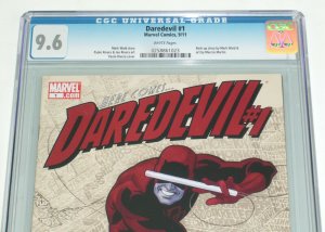 Daredevil #1 CGC 9.6 mark waid - paolo rivera - marvel comics - 2011 great cover