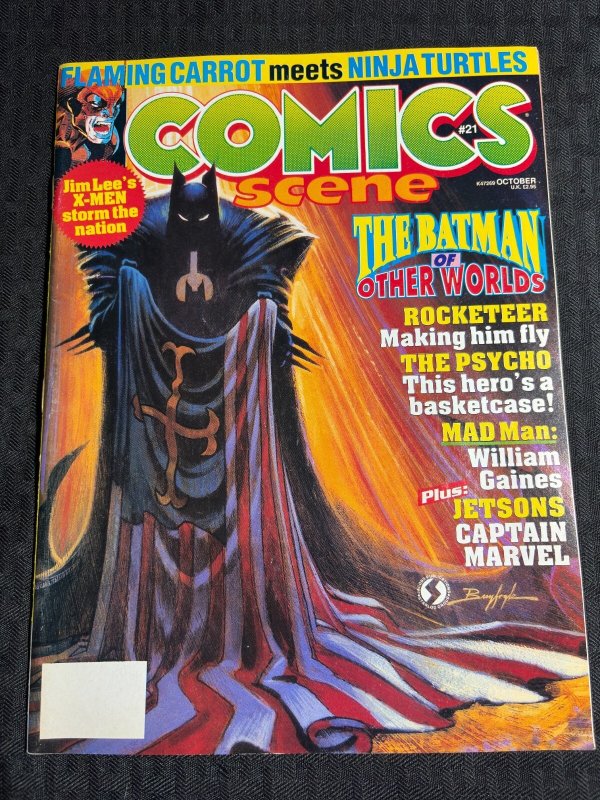 1991 COMICS SCENE Magazine #21 FN+ 6.5 Jim Lee X-Men / Flaming Carrot TMNT