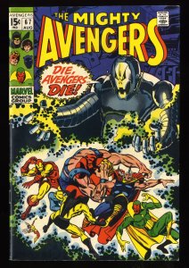 Avengers #67 FN/VF 7.0 White Pages Ultron!