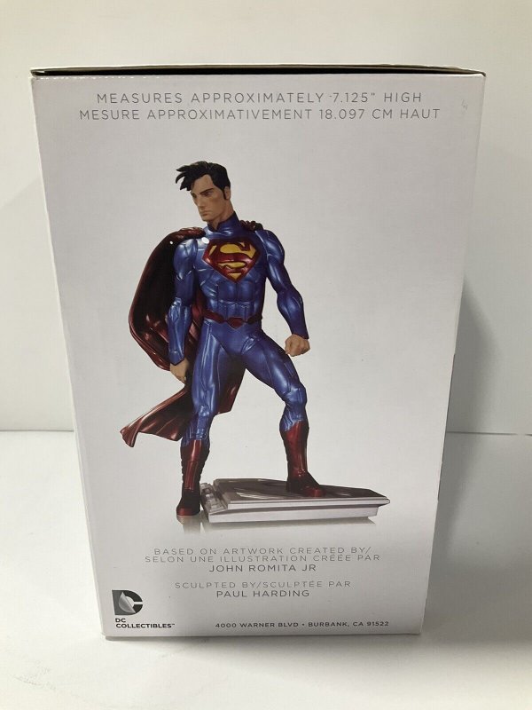 SUPERMAN MAN OF STEEL JOHN ROMITA JR STATUE LIMITED 1823/5200 W/BOX  