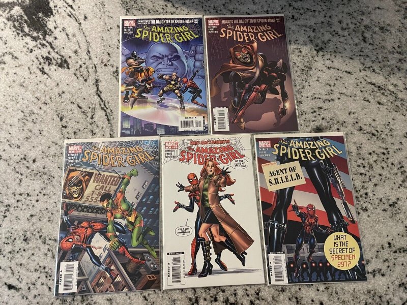 Lot Of 5 Amazing Spider-Girl Marvel Comic Books # 5 6 7 8 9 NM Spider-Man CM13 