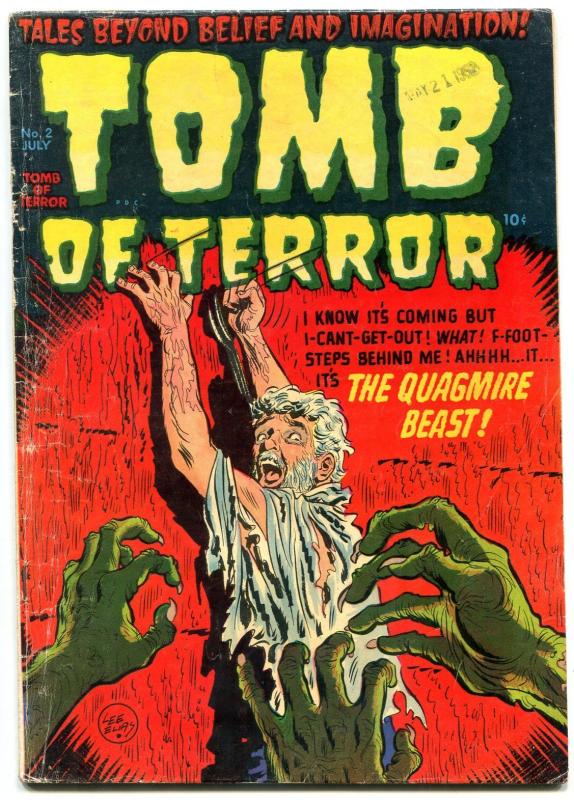 TOMB OF TERROR #2 1952-Strangulation panels-Pre-Code Horror VG