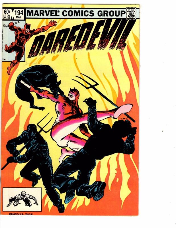 3 Daredevil Marvel Comic Books # 194 195 196 VF-NM Range Frank Miller Hand J149