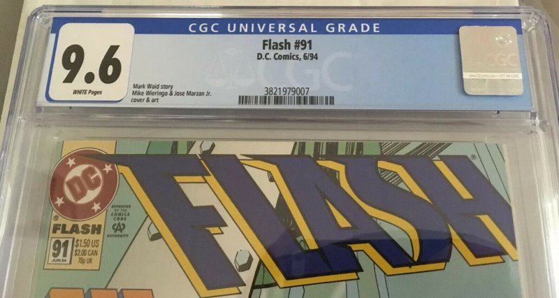 1ST BART ALLEN (IMPULSE) CAMEO Flash #91 RARE DC Universe Variant CGC 9.6 NM+