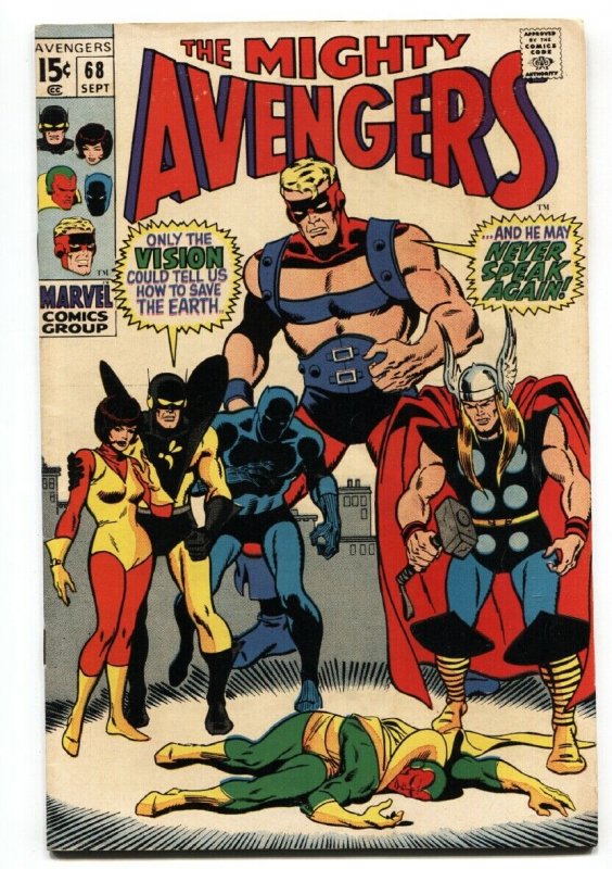 THE AVENGERS #68 comic book 1969 THOR VISION ULTRON FN/VF