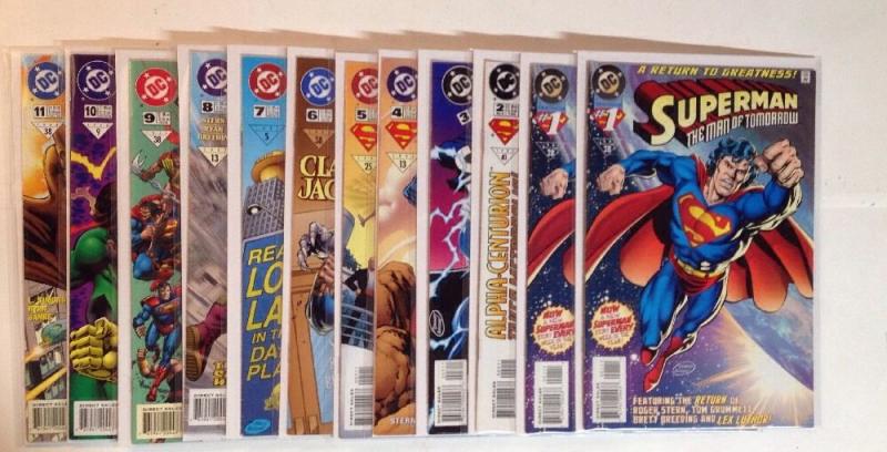 Superman Man Of Tomarrow 1-11 Near Mint Lot Set Run