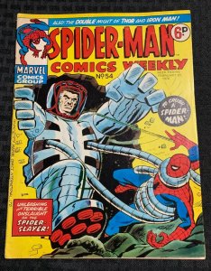 1974 SPIDER-MAN COMICS UK WEEKLY #54 FN- 5.5 John Romita / Fisherman Collection