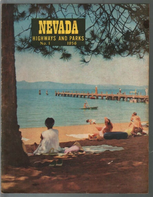 Nevada Highways & Parks #1 1956-1st issue-pictorial views of Nevada-Lake Taho...