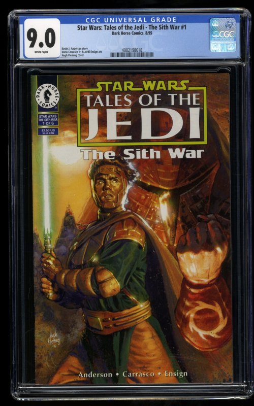 Star Wars: Tales of the Jedi - Sith War #1 CGC VF/NM 9.0 White Pages