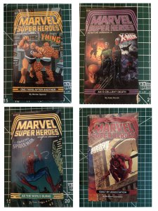 TSR Marvel Super Marvel Super Heroes Gamebook #5, 6, 7, 8 all cards attached