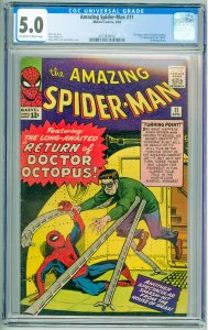 The Amazing Spider-Man #11 (1964) CGC 5.0! 2nd Appearance of Doctor Octopus!