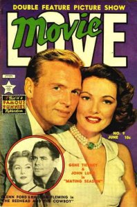 Movie Love #9 FAIR ; Famous Funnies | low grade comic June 1951 Gene Tierney Joh