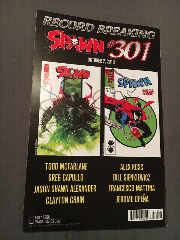 Spawn #300 1st Printing Virgin Variant Cover Todd MaFarlane 