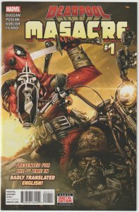 Deadpool Masacre #1 (Jul 2016, Marvel), VFN-NM condition (9.0)