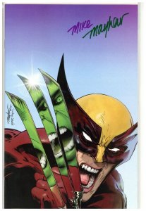 HULK #1 MIKE MAYHEW EXCLUSIVE TRADE/VIRGIN VARIANT SET SIGNED W/COA NM