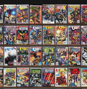 Huge Lot 150+ Comics with Wolverine, Fantastic Four, Cable, X-Force & More!
