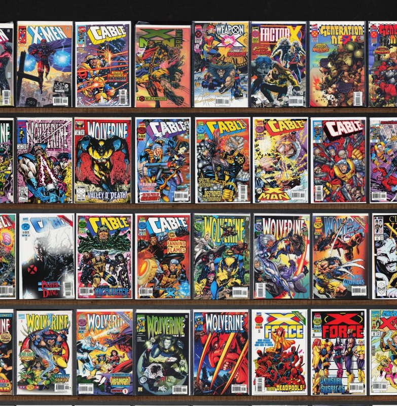 Huge Lot 150+ Comics with Wolverine, Fantastic Four, Cable, X-Force & More!