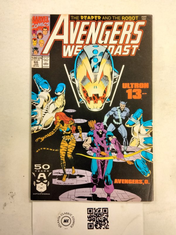 Avengers West Coast #66 NM Marvel Comic Books Giant-Man Mockingbird Hawkeye HH34