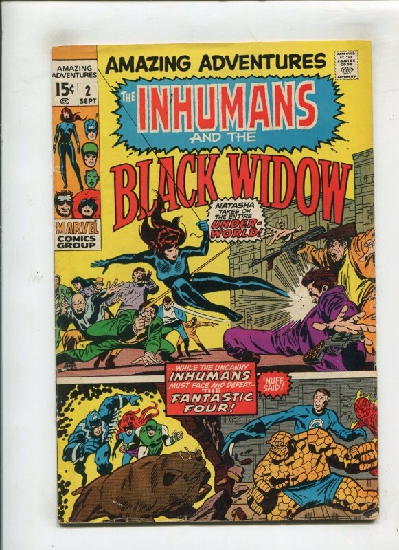 AMAZING ADVENTURES #2 (4.5/5.0) THE INHUMANS AND THE BLACK WIDOW! 1970