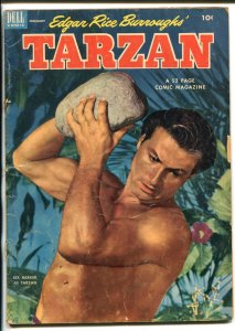 TARZAN #41-1953-DELL-BURROUGHS-MARSH-LEX BARKER PHOTO COVER-vg