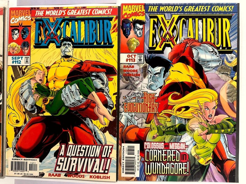 3 Excalibur Marvel Comic Books # 111 112 113 Avengers Hulk Thor Ironman 105 EJ10