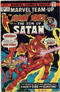 Marvel Team-Up #32 (1972 v1) Human Torch Son of Satan/Daimon Hellstrom FN